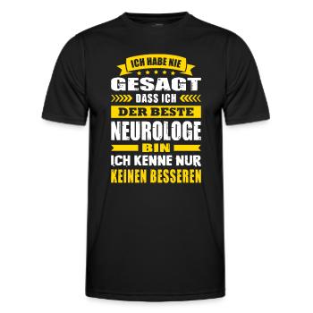 Ich Habe Nie Gesagt Der Beste Neurologe Arzt - Männer Funktions-T-Shirt - Schwarz - Vorne - AI Model Male 178 dark (178cm)