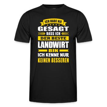 Ich Habe Nie Gesagt Der Beste Landwirt - Männer Funktions-T-Shirt - Schwarz - Vorne - AI Model Male 178 dark (178cm)