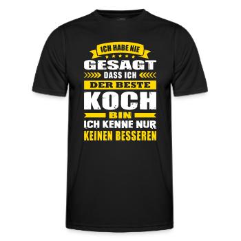 Ich Habe Nie Gesagt Der Beste Koch Kochen - Männer Funktions-T-Shirt - Schwarz - Vorne - AI Model Male 178 dark (178cm)