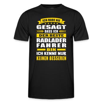Ich Habe Nie Gesagt Der Beste Radladerfahrer - Männer Funktions-T-Shirt - Schwarz - Vorne - AI Model Male 178 dark (178cm)