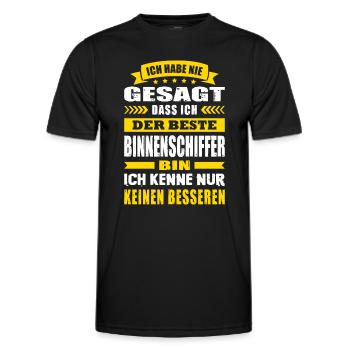 Ich Habe Nie Gesagt Der Bestenenschiffer - Männer Funktions-T-Shirt - Schwarz - Vorne - AI Model Male 178 dark (178cm)