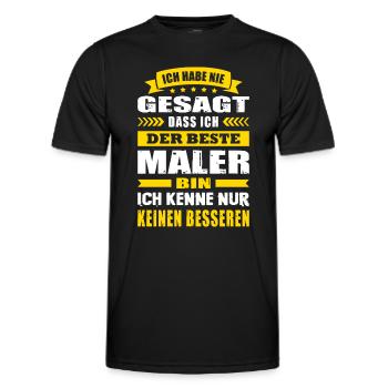 Ich Habe Nie Gesagt Der Beste Maler - Männer Funktions-T-Shirt - Schwarz - Vorne - AI Model Male 178 dark (178cm)