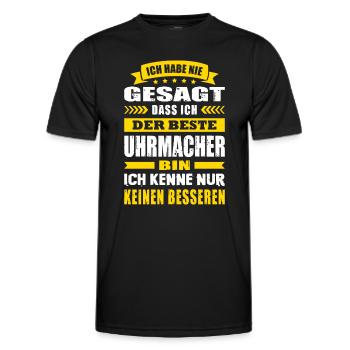 Ich Habe Nie Gesagt Der Beste Uhrmacher - Männer Funktions-T-Shirt - Schwarz - Vorne - AI Model Male 178 dark (178cm)