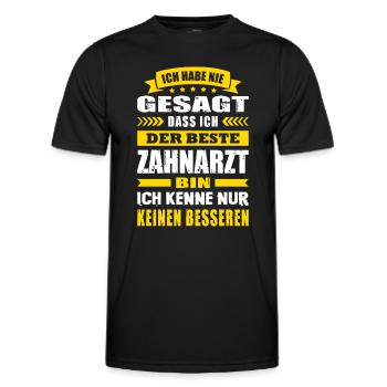 Ich Habe Nie Gesagt Der Beste Zahnarzt - Männer Funktions-T-Shirt - Schwarz - Vorne - AI Model Male 178 dark (178cm)