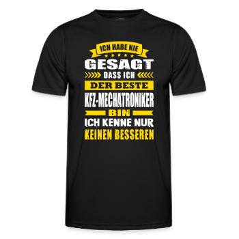 Ich Habe Nie Gesagt Der Beste KFZ-Mechatroniker - Männer Funktions-T-Shirt - Schwarz - Vorne - AI Model Male 178 dark (178cm)