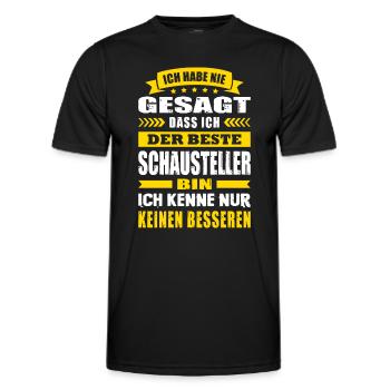 Ich Habe Nie Gesagt Der Beste Schausteller - Männer Funktions-T-Shirt - Schwarz - Vorne - AI Model Male 178 dark (178cm)