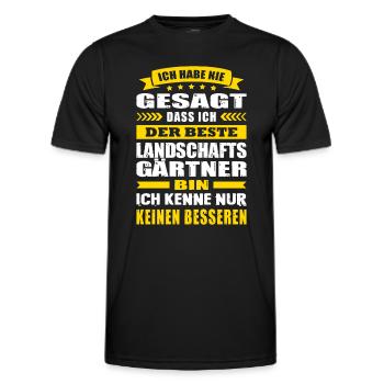 Der Beste Landschaftsgärtner Azubi Geselle Meister - Männer Funktions-T-Shirt - Schwarz - Vorne - AI Model Male 178 dark (178cm)