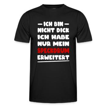 Ich Habe Nur Mein Speckdrum Erweitert Dicker Bauch - Männer Funktions-T-Shirt - Schwarz - Vorne - AI Model Male 178 dark (178cm)