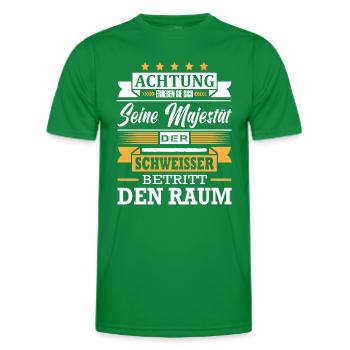 Achtung Seine Majestät Der Schweisser Metallbau - Männer Funktions-T-Shirt - Kelly Green - Vorne - AI Model Male 178 dark (178cm)