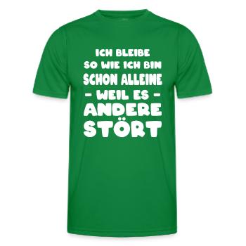 Ich Bleibe So Wie Ich Bin Spruch Ironie Ironisch - Männer Funktions-T-Shirt - Kelly Green - Vorne - AI Model Male 178 dark (178cm)