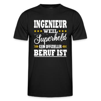 Ingenieur Spruch Ingenieurmeister Abschluss - Männer Funktions-T-Shirt - Schwarz - Vorne - AI Model Male 178 dark (178cm)