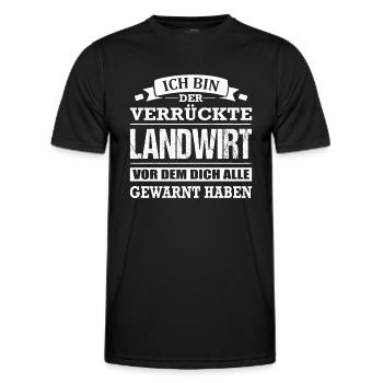 Ich Bin Der Verrückte Landwirt Landwirtschaft - Männer Funktions-T-Shirt - Schwarz - Vorne - AI Model Male 178 dark (178cm)
