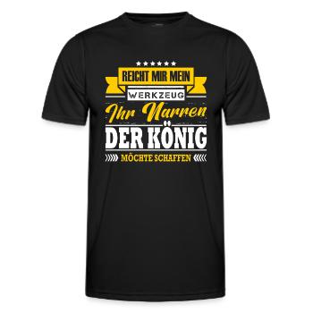 Reicht Mir Mein Werkzeug Kfzler Auto Schrauber - Männer Funktions-T-Shirt - Schwarz - Vorne - AI Model Male 178 dark (178cm)