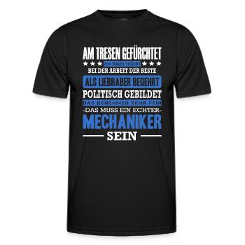 Mechaniker Am Tresen Gefürchtet Mechatroniker Auto - Männer Funktions-T-Shirt - Schwarz - Vorne - AI Model Male 178 dark (178cm)