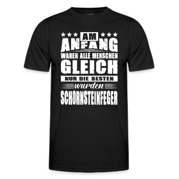 Am Anfang Waren Alle Gleich Schornsteinfeger - Männer Funktions-T-Shirt - Schwarz - Vorne - AI Model Male 178 dark (178cm)