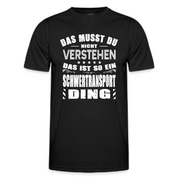 Das Musst Du Nicht Verstehen Schwertransport Ding - Männer Funktions-T-Shirt - Schwarz - Vorne - AI Model Male 178 dark (178cm)