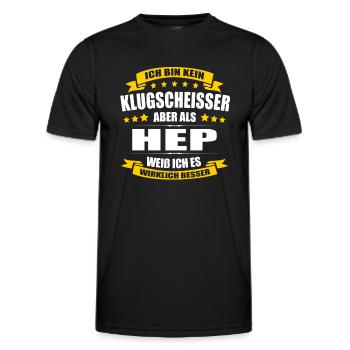 Ich Bin Kein Klugscheisser HEP Pflege - Männer Funktions-T-Shirt - Schwarz - Vorne - AI Model Male 178 dark (178cm)