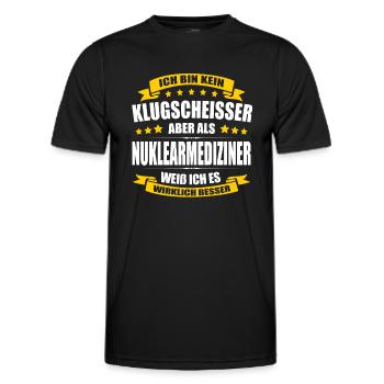 Ich Bin Kein Klugscheisser Nuklearmediziner Arzt - Männer Funktions-T-Shirt - Schwarz - Vorne - AI Model Male 178 dark (178cm)