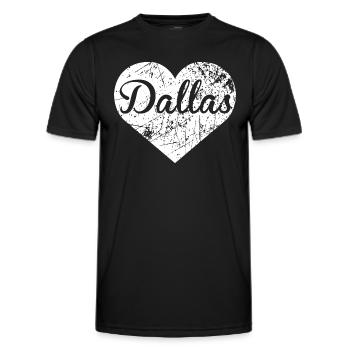 Heart of Dallas - Men's Functional T-Shirt - black - Front - AI Model Male 178 dark (178cm)
