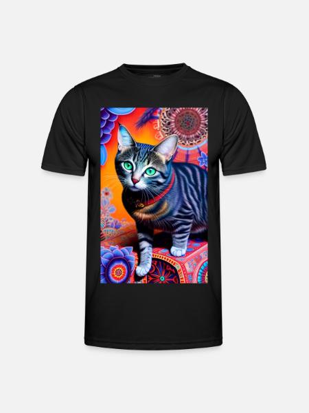 Wunderbare kurzhaarige Hauskatze - Männer Funktions-T-Shirt - Schwarz