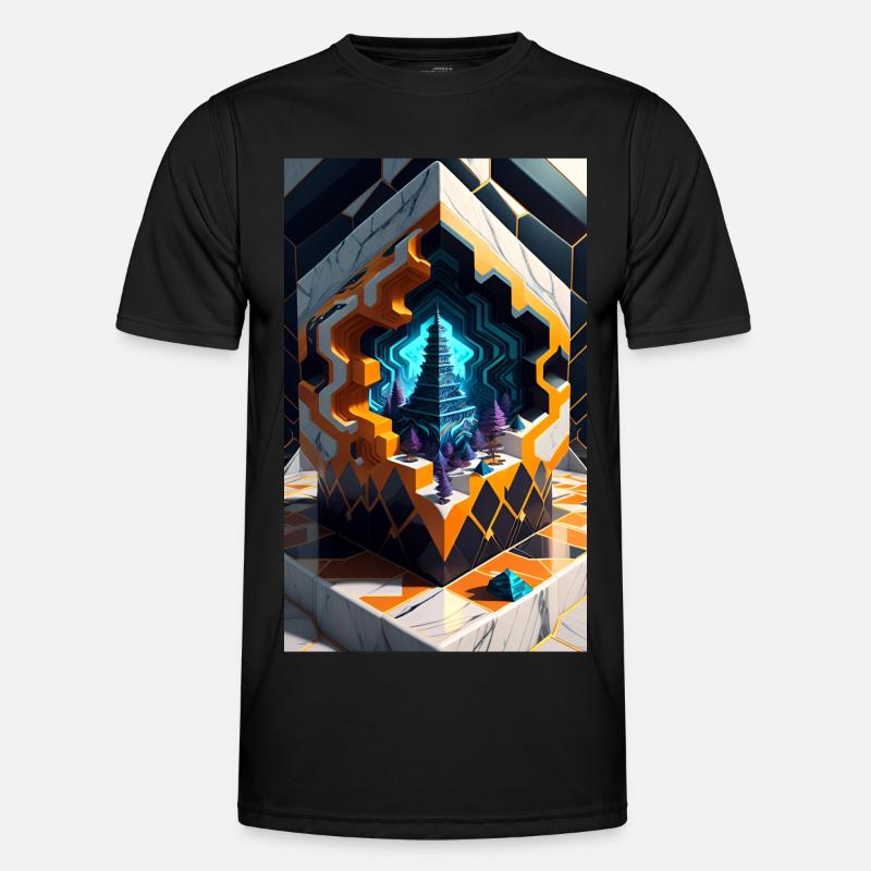 Kosmische Elemente - Männer Funktions-T-Shirt - Schwarz