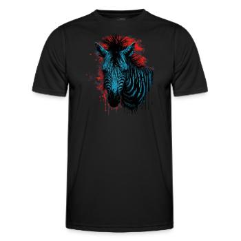 Zebra - Men's Functional T-Shirt - black - Front - AI Model Male 178 dark (178cm)
