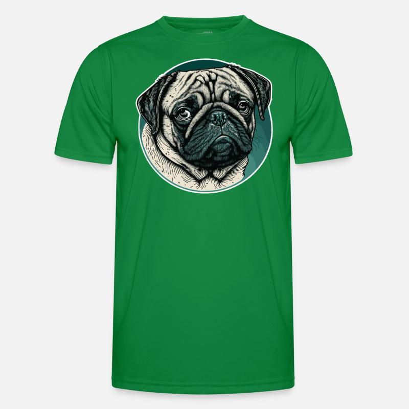 Kleiner Mops Männer Funktions-T-Shirt