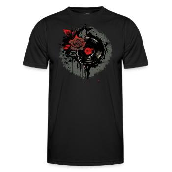 Record Collector - Men's Functional T-Shirt - black - Front - AI Model Male 178 dark (178cm)