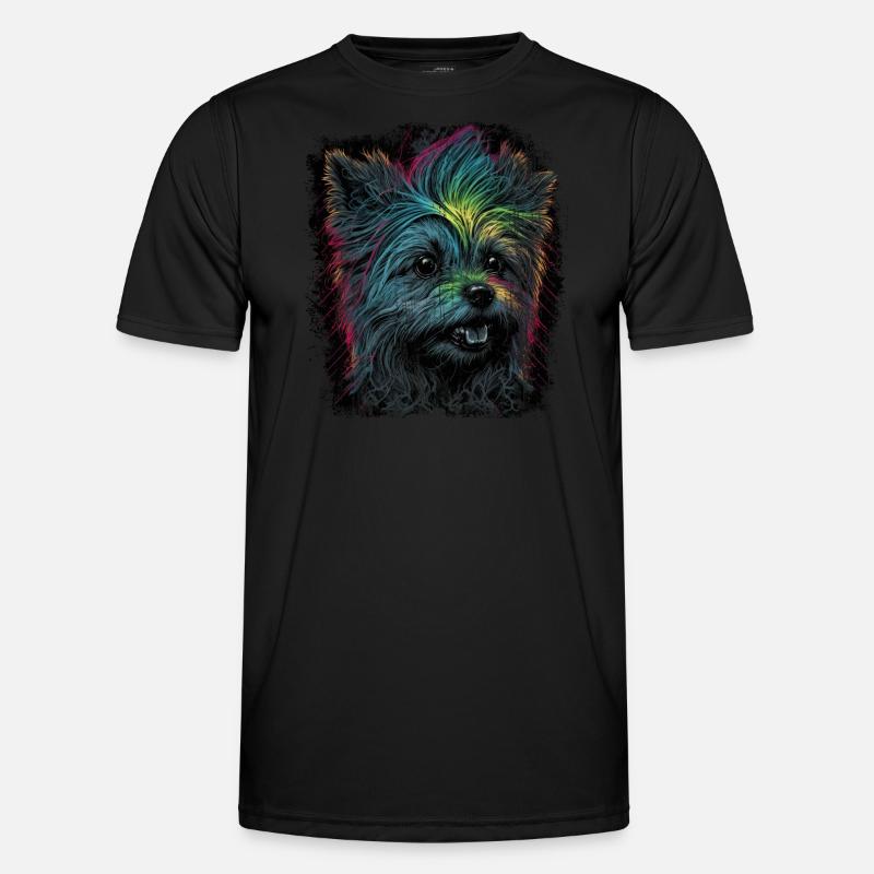 Punky Yorkshire Terrier - Men's Functional T-Shirt - black