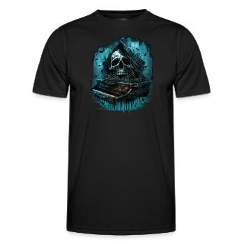 Piano d’horreur - T-shirt sport Homme - noir - Devant - AI Model Male 178 dark (178cm)
