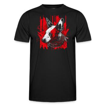 Bull terrier - Men's Functional T-Shirt - black - Front - AI Model Male 178 dark (178cm)