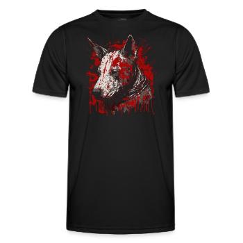 Bull terrier - Men's Functional T-Shirt - black - Front - AI Model Male 178 dark (178cm)