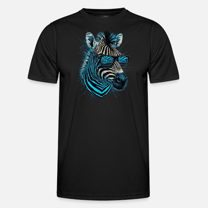Cool zebra - Men's Functional T-Shirt - black