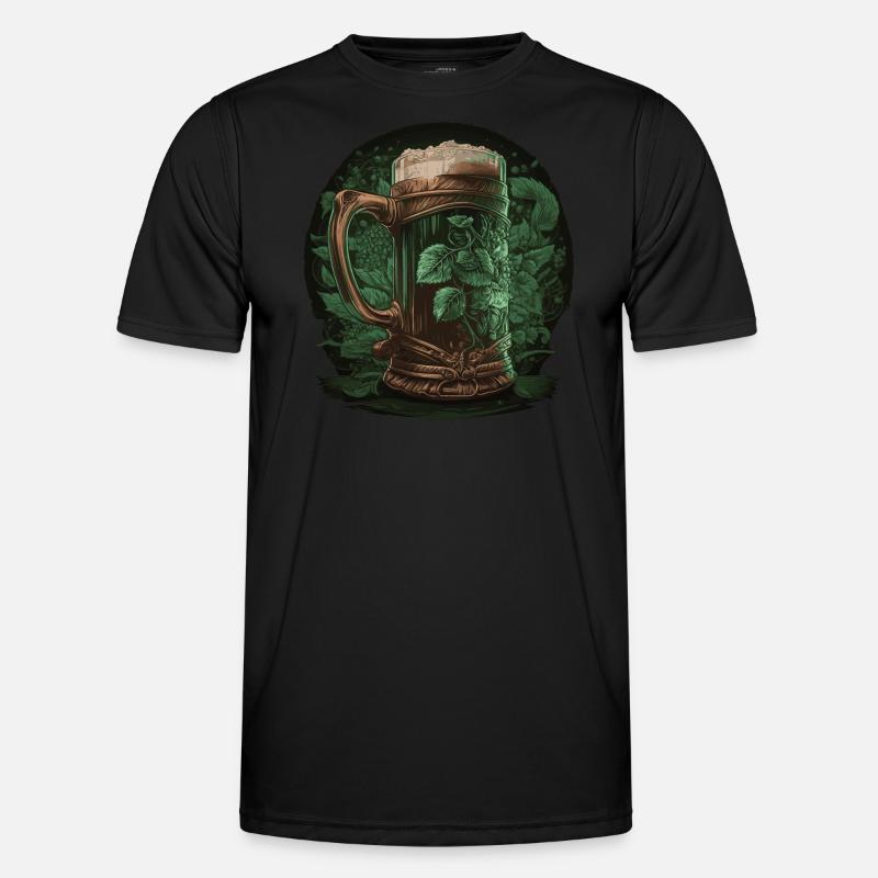 Drinking beer - Men's Functional T-Shirt - black