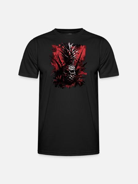 Fruit d’ananas effrayant - T-shirt sport Homme - noir