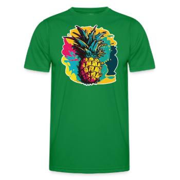Fruit de l’ananas - T-shirt sport Homme - vert - Devant - AI Model Male 178 dark (178cm)