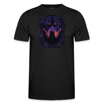 Chien Rottweiler - T-shirt sport Homme - noir - Devant - AI Model Male 178 dark (178cm)