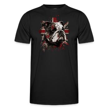 Growling English Bulldog - Men's Functional T-Shirt - black - Front - AI Model Male 178 dark (178cm)