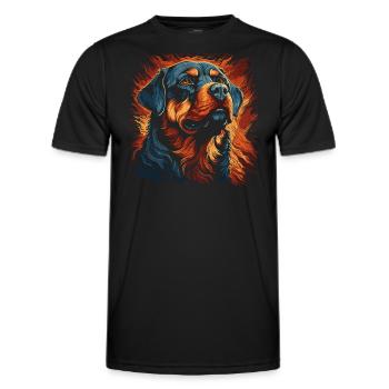 Chien Rottweiler - T-shirt sport Homme - noir - Devant - AI Model Male 178 dark (178cm)