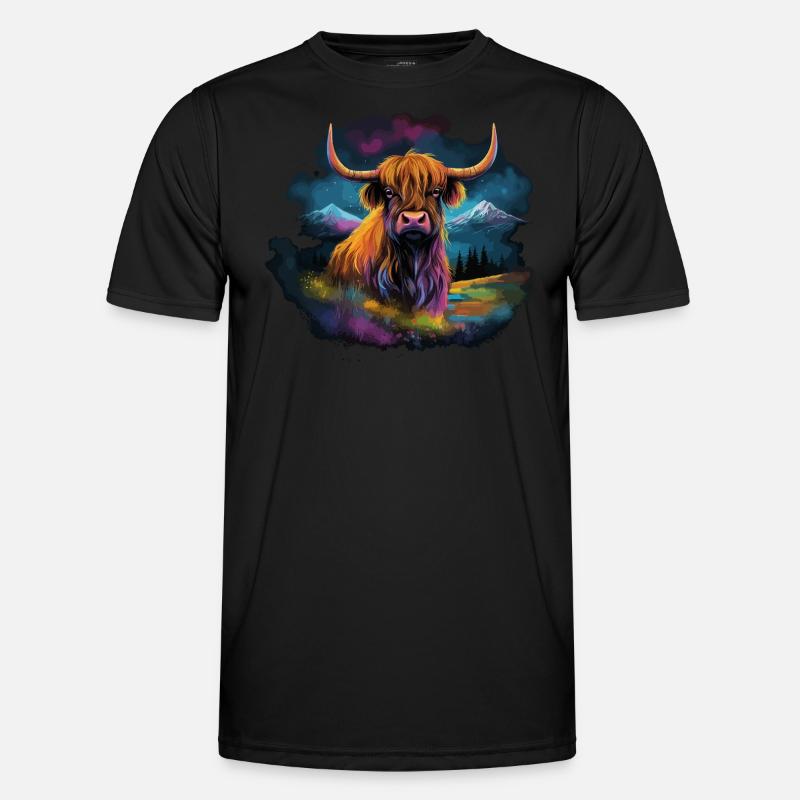 Scottish Highland cattle Men's Functional T-Shirt