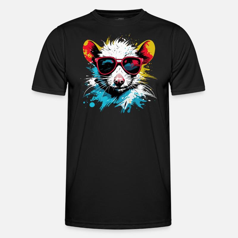 Cool Punk Rat - Men's Functional T-Shirt - black