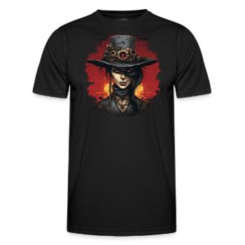 Emo Steampunk Girl - Men's Functional T-Shirt - black - Front - AI Model Male 178 dark (178cm)