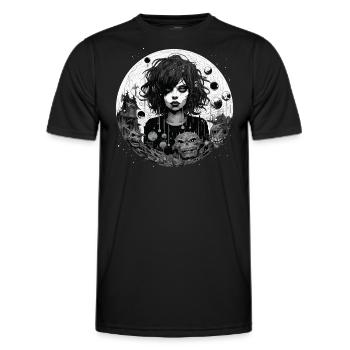 Emo Horrorpunk Mädchen - Männer Funktions-T-Shirt - Schwarz - Vorne - AI Model Male 178 dark (178cm)