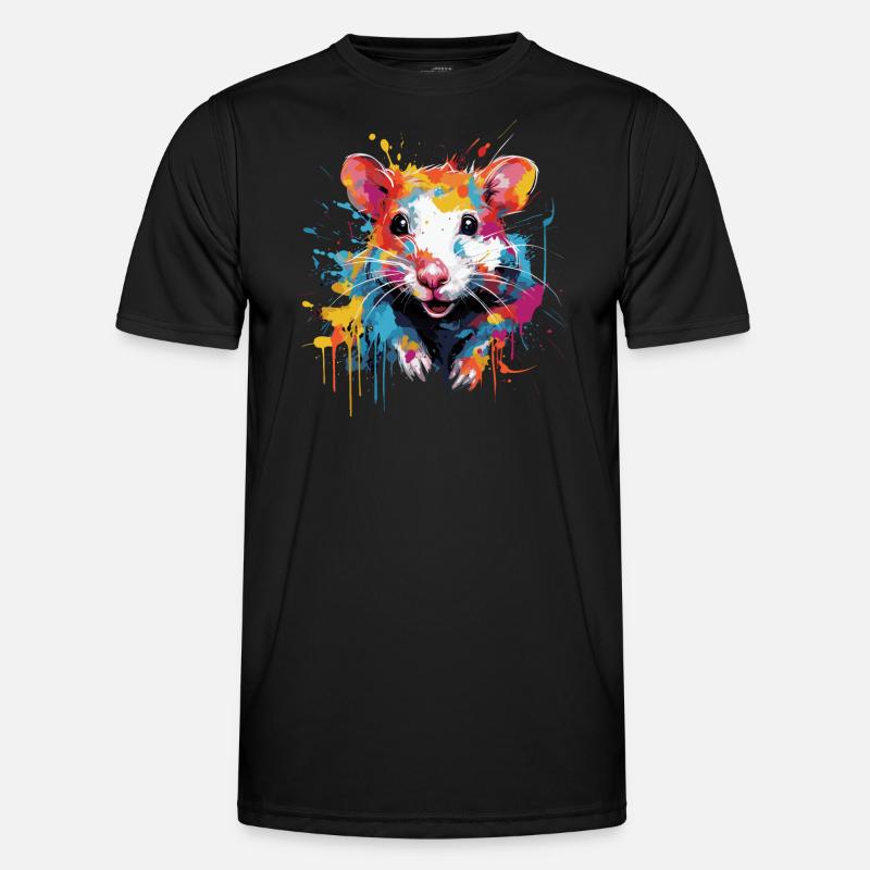 Coole bunte Ratte Männer Funktions-T-Shirt