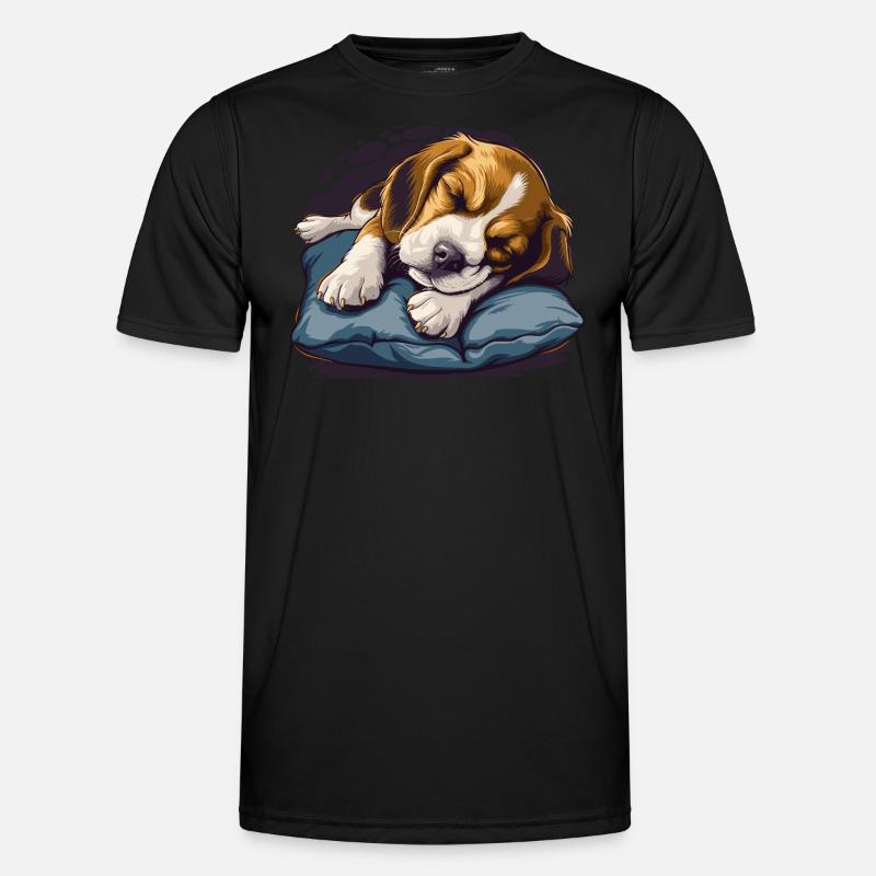 Sleeping Beagle - Men's Functional T-Shirt - black