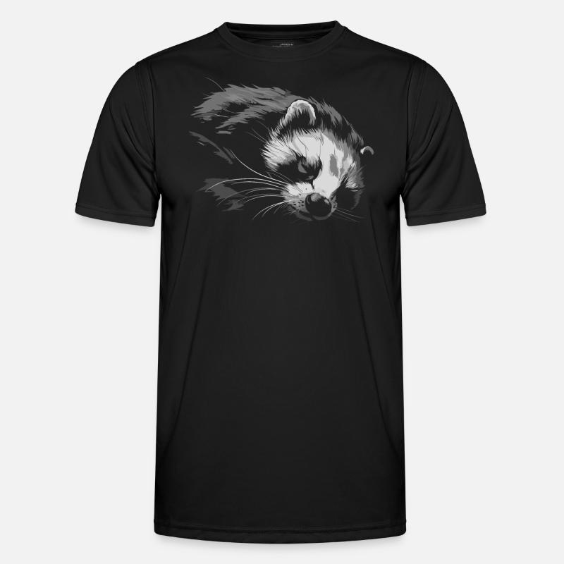 Ferret is tired - Men's Functional T-Shirt - black