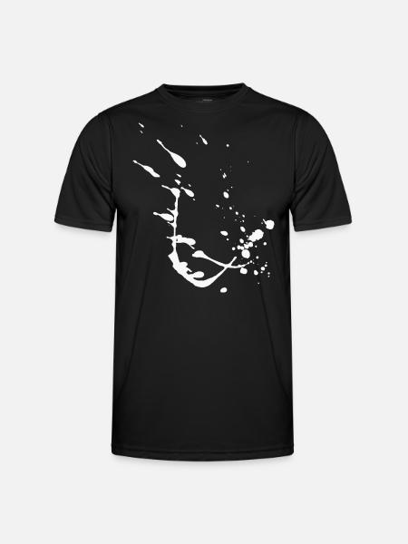 Farbspritzer - Spritzer / Fleck - Abstrakt - Männer Funktions-T-Shirt - Schwarz