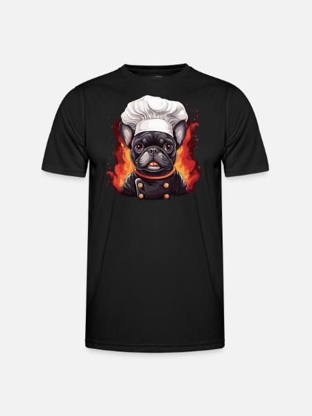 French Bulldog Cook - Men's Functional T-Shirt - black