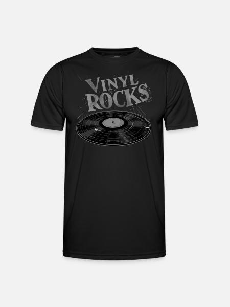 Vinyl Rocks - Men's Functional T-Shirt - black
