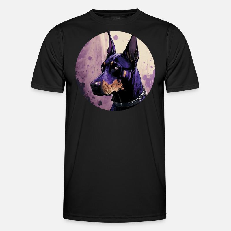Cool Doberman - Men's Functional T-Shirt - black
